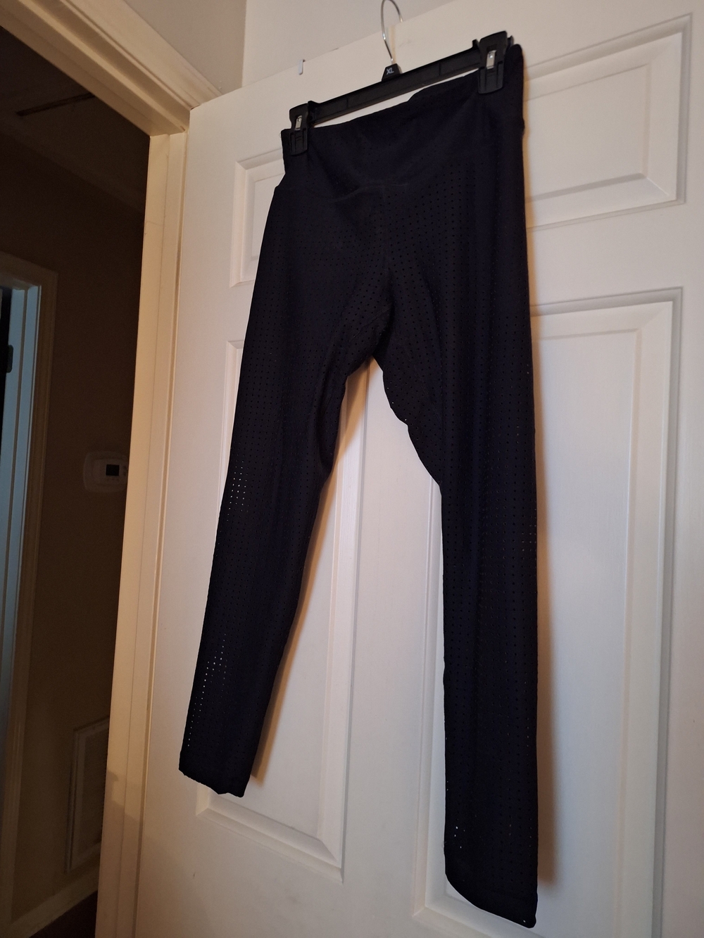 90 Degree By Reflex Black Perforated High-Waist Leggings